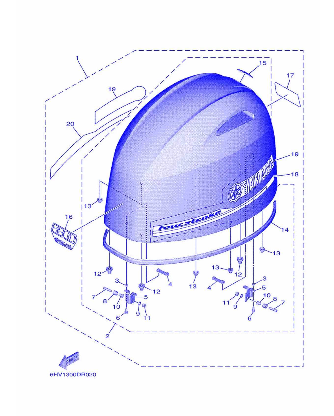 トツプカウリング爆炸图